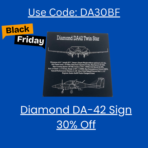 Diamond DA-42 Twin Star Sign, Airplane Art
