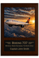 Delta Air Lines Career Milestone Display | Airline Heritage Plaque