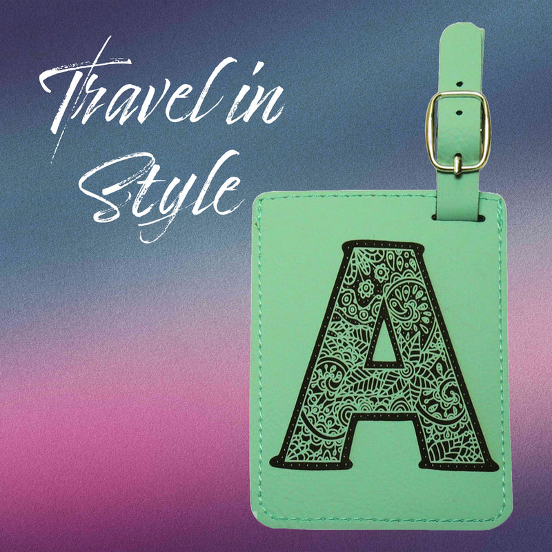 Luggage Tags, Personalized, Custom Luggage Tag, Teal Bag Tag