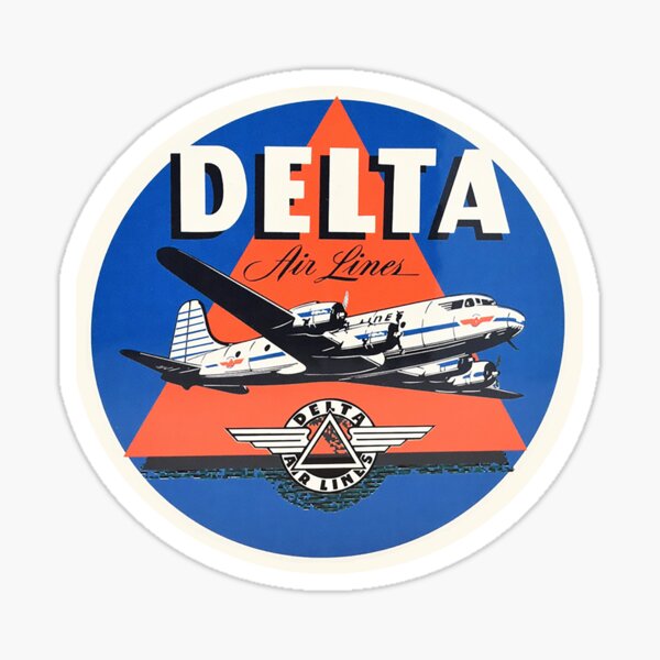 Delta Vintage Sticker | Air Speed Junkie