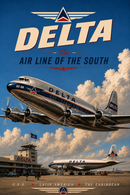 Delta Vintage Sign, Airline Of The South