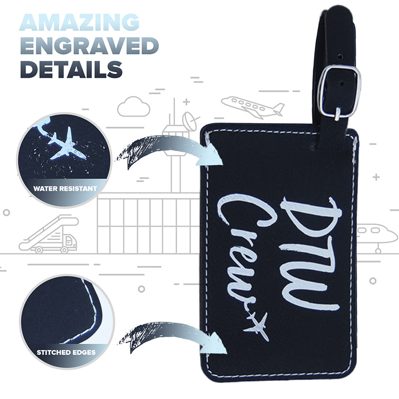 Detroit Crew Base Luggage Tag, DTW Crew Base, Crew Tag