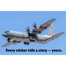 C-130 Front View Sticker Decal