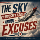 The Sky Doesn't Care About Excuses Vintage P-51 Sign