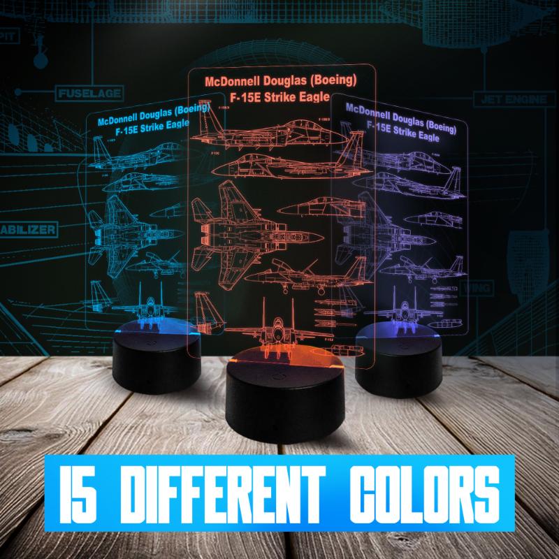 F-15 Lighted Acrylic LED Display, USB and Battery Powered | Air Speed ...