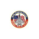 F-15 Eagle sticker with American flag 2.25 inch round vinyl decal for pilots and Air Force enthusiasts"