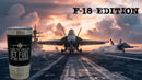 F-18 I Love The Smell OF Jet Fuel In The Morning 20 Oz Leather Wrapped Tumbler