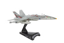 F/A-18C Hornet die-cast model VFA-131 Wildcats livery on display stand