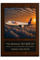 FedEx Airlines Career Milestone Display | Airline Heritage Plaque