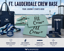 Ft. Lauderdale Crew Base, Leather Luggage Tag for Flight Attendants