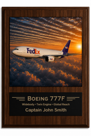 FedEx Airlines Career Milestone Display | Airline Heritage Plaque
