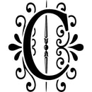 Initial Decal Sticker, Initials, Floral, Monogram, Custom Letters, Clear Stickers