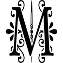 Initial Decal Sticker, Initials, Floral, Monogram, Custom Letters, Clear Stickers