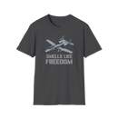 A-10 Smells Like Freedom T-Shirt — Military Aircraft Graphic Tee for Veterans & Aviation Fans
