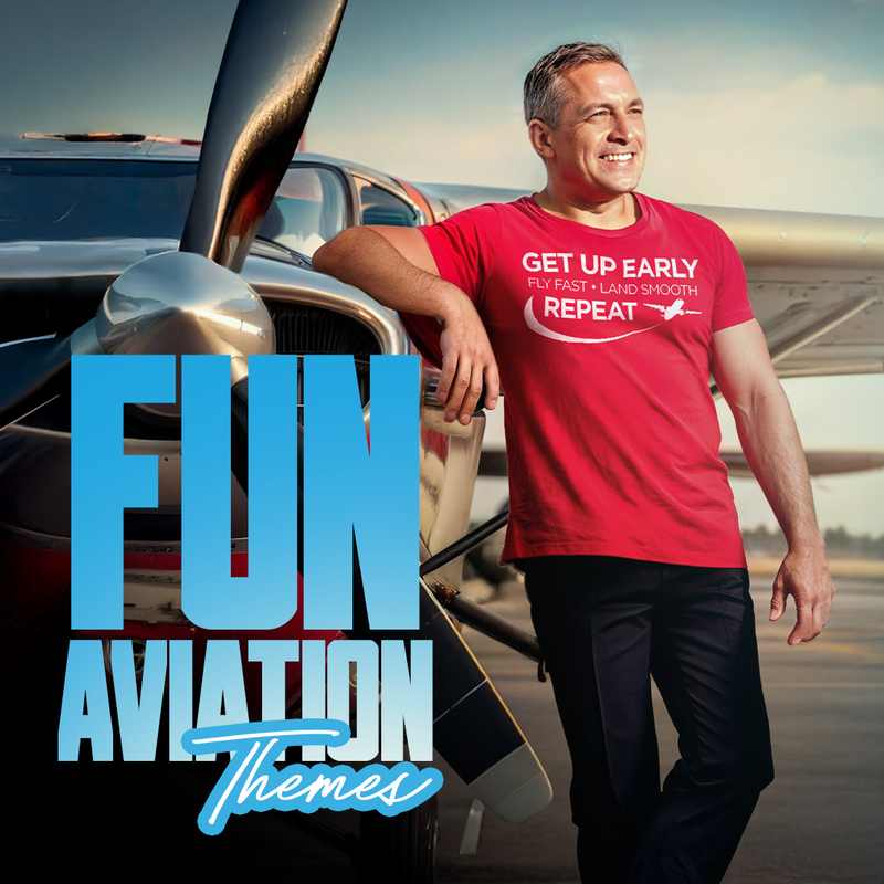 Pilot T-Shirt , Fly Fast Land Smooth, Aviation Apparel, Shirts for Pilots