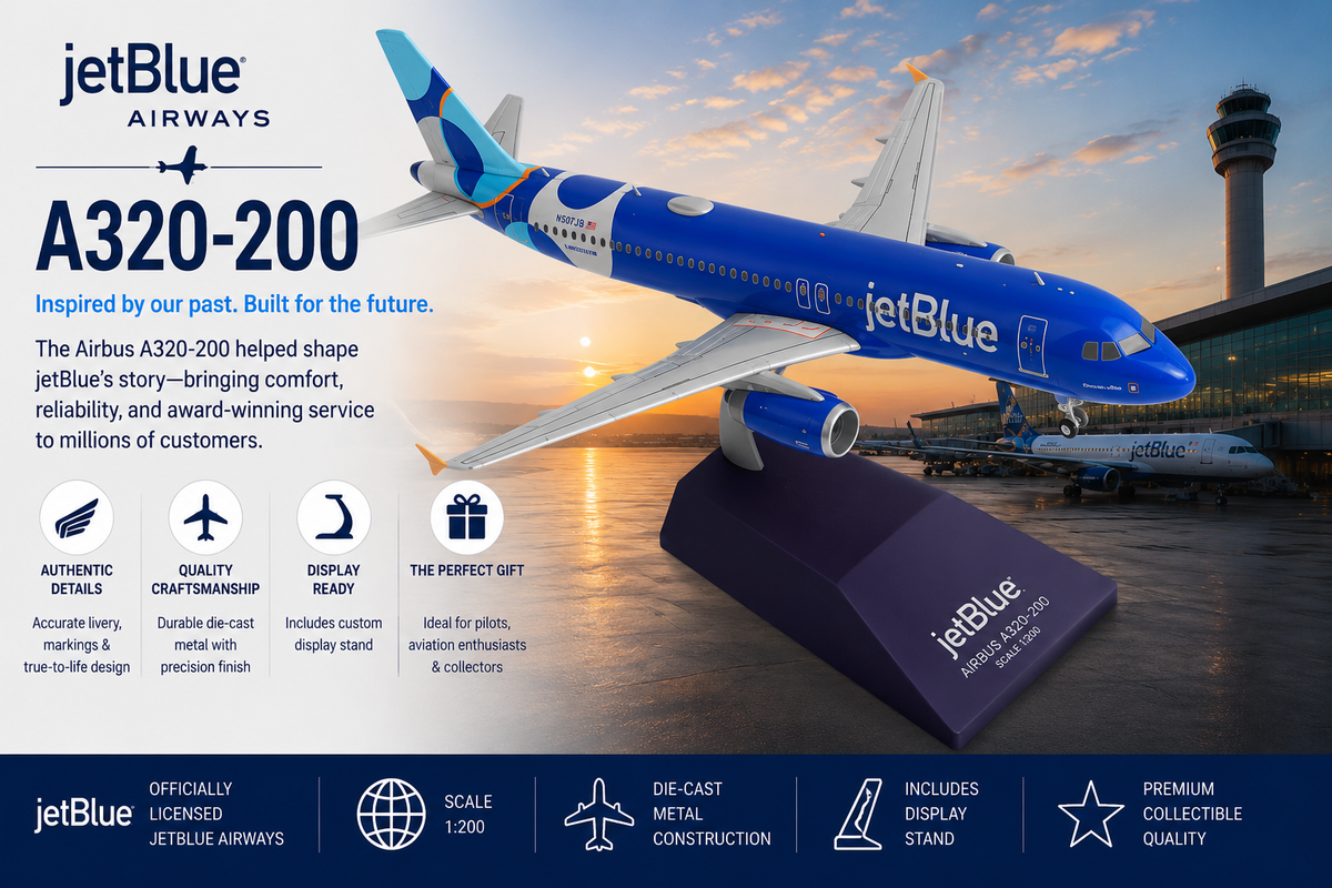 JetBlue Airbus A320-200 Forever Blue Die-Cast Model 1/200 | Air