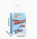 12 Piece Airplane Themed Gift Bag, Pack of Twelve Bags