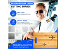 Aviation Cutting Board, Bamboo Jet Aircraft Silhouettes Planes