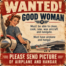 Wanted Good Woman 12 x 12 Acrylic Aviation Sign