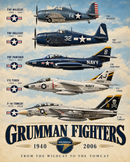 Grumman Fighters Over Time, Wildcat to Tomcat 12 x 15 Acrylic Sign