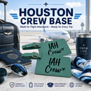 Houston Crew Base, Luggage Tag for Flight Attendants, IAH Crew Base