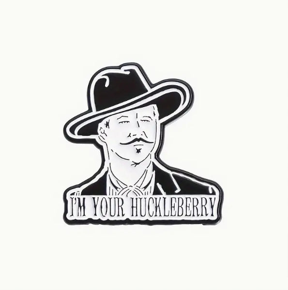 Creative Enamel Pin, Huckleberry, Locking Clasp