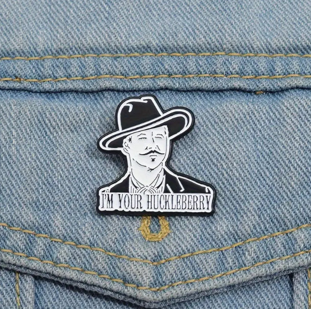 Creative Enamel Pin, Huckleberry, Locking Clasp