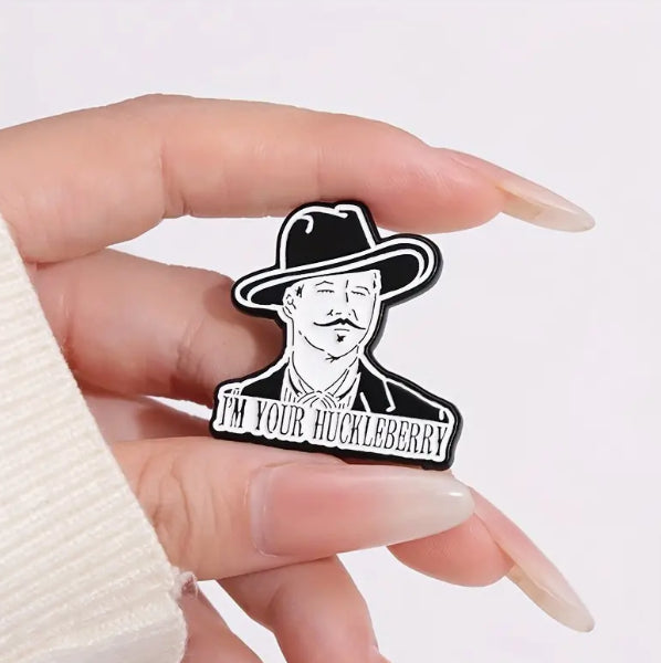 Creative Enamel Pin, Huckleberry, Locking Clasp