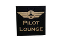 Pilot lounge sign in black color