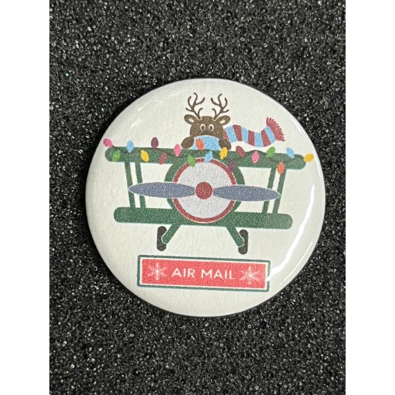 Air Mail Christmas Button