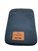 Custom, Personalized, Name Patch with Wings, Leather Patch, Two Colors, Velcro Back or Adhesive Back