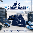 JFK Crew Base, Luggage Tag, Set of Two, Engineered Leather for Airline Crews