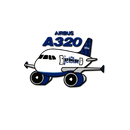 Jetblue Airbus 320 Sticker Cartoon Decal