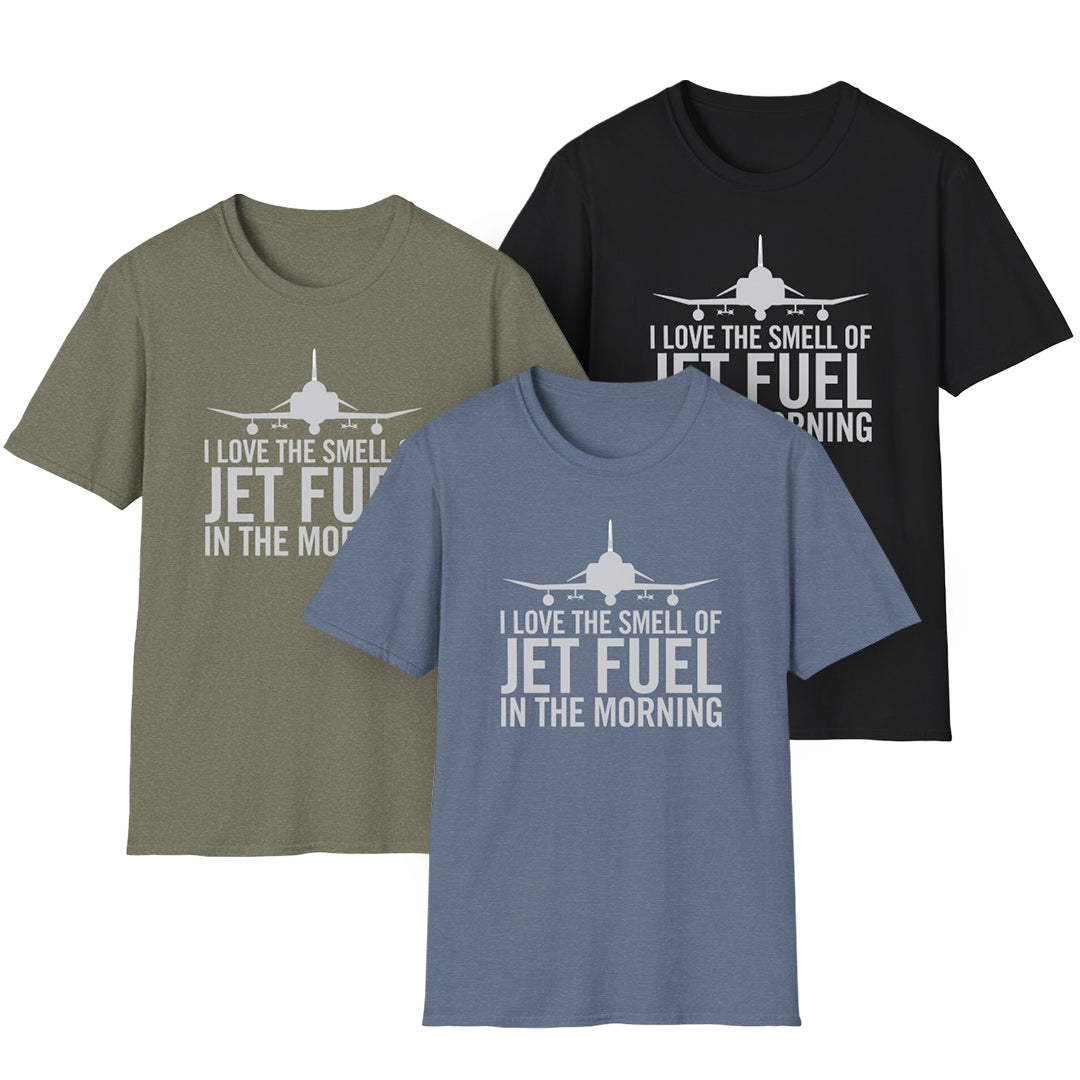 "Jet Fuel T-Shirt Collection - Choose Your Military Aircraft Design"