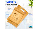 Aviation Cutting Board, Bamboo Jet Aircraft Silhouettes Planes