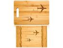 Aviation Cutting Board, Bamboo Jet Aircraft Silhouettes Planes