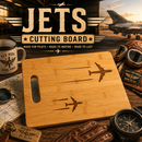 Aviation Cutting Board, Bamboo Jet Aircraft Silhouettes Planes
