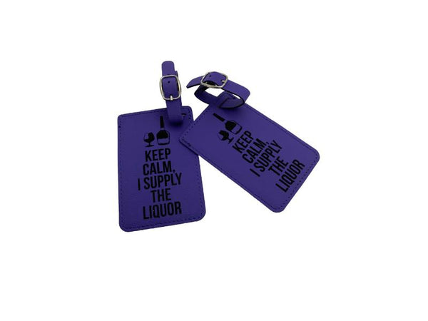 Keep Calm I Supply the Liquor, Flight Attendant Bag Tag