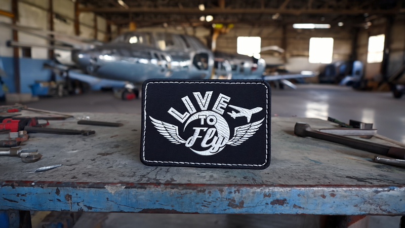 Live to Fly Leather Patch