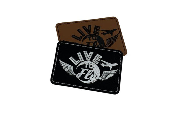 Live to Fly Leather Patch