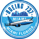 Miami 737 Sticker