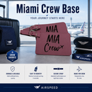 Miami Crew Base Luggage Tag - Set of Two for Flight Crews