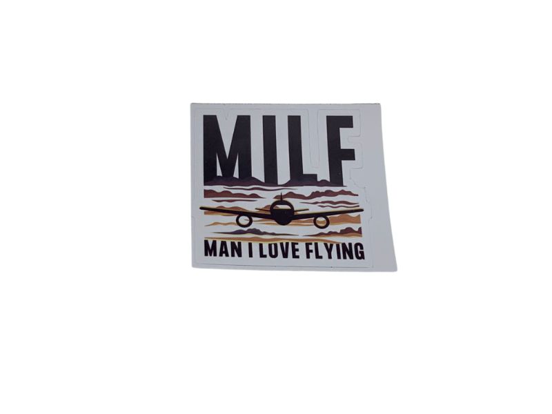 man I love flying sticker