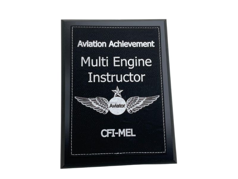 Multi Engine Instructor (CFI), Aviation Accomplishment Plaque, MEI