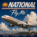 National Airlines Vintage Sign | 12x12 Retro Aviation Wall Decor
