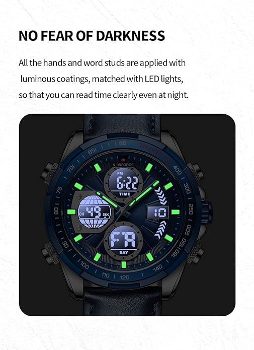 Naviforce Men's Military Digital Watch, Analob, Quartz NF9197L-SBEBE