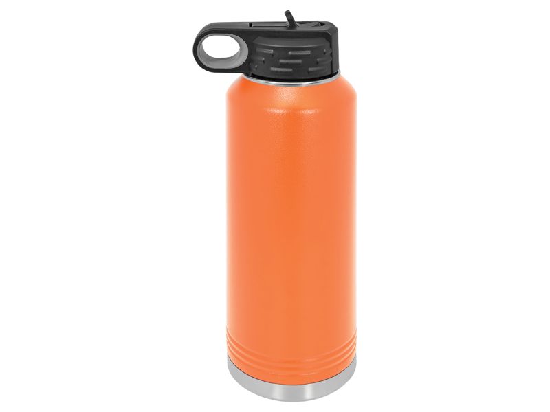 Orange Water Bottle, Matching Decorative Airplane Sticker, Kit