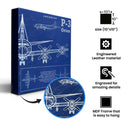 P-3 Orion, Aircraft Sign, Navy, Wall Art, Engraved Leather