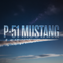 P-51 Mustang, Leather Patch, Adhesive Back, 2 Colors, WW2 Fighter Aircraft Patches