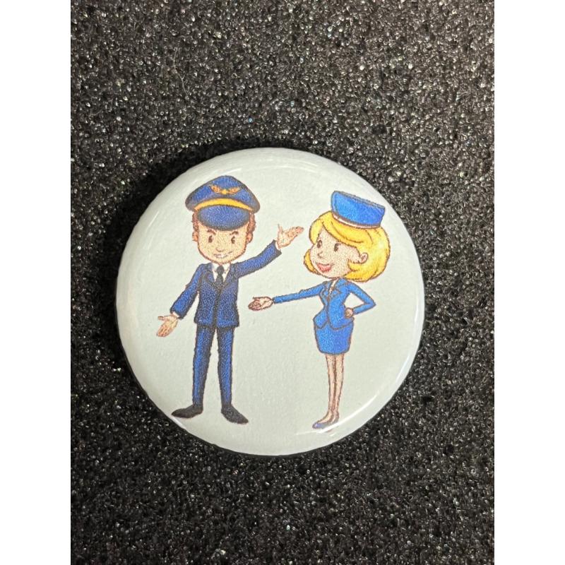 Airline Crew Button Pin